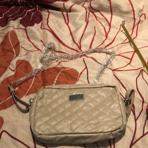 Bella Russo pleather pocket book with silver chain strap